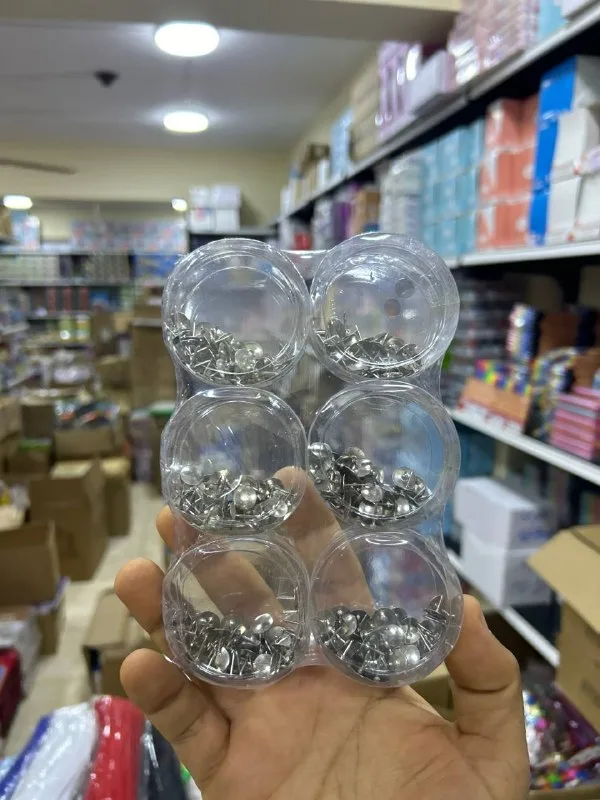 باكت 6 علب دبوس مكتب ضغط / فضى