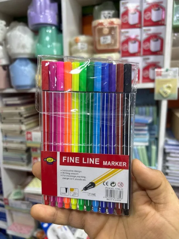 طقم 12 قلم fineliner